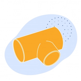 Тройник медный для высокотемпературной пайки 66.7 мм М2р ГОСТ 32590-2013