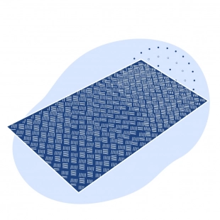 Лист нержавеющий рифленый чечевица 1.2х1250х2500 мм AISI 201