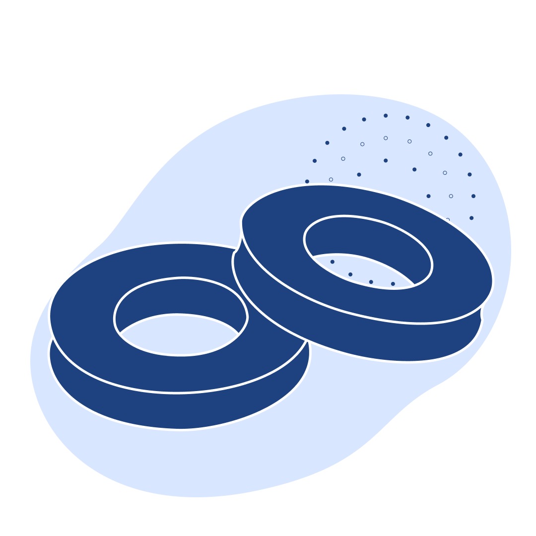 Резиновая прокладка ДУ 80 мм