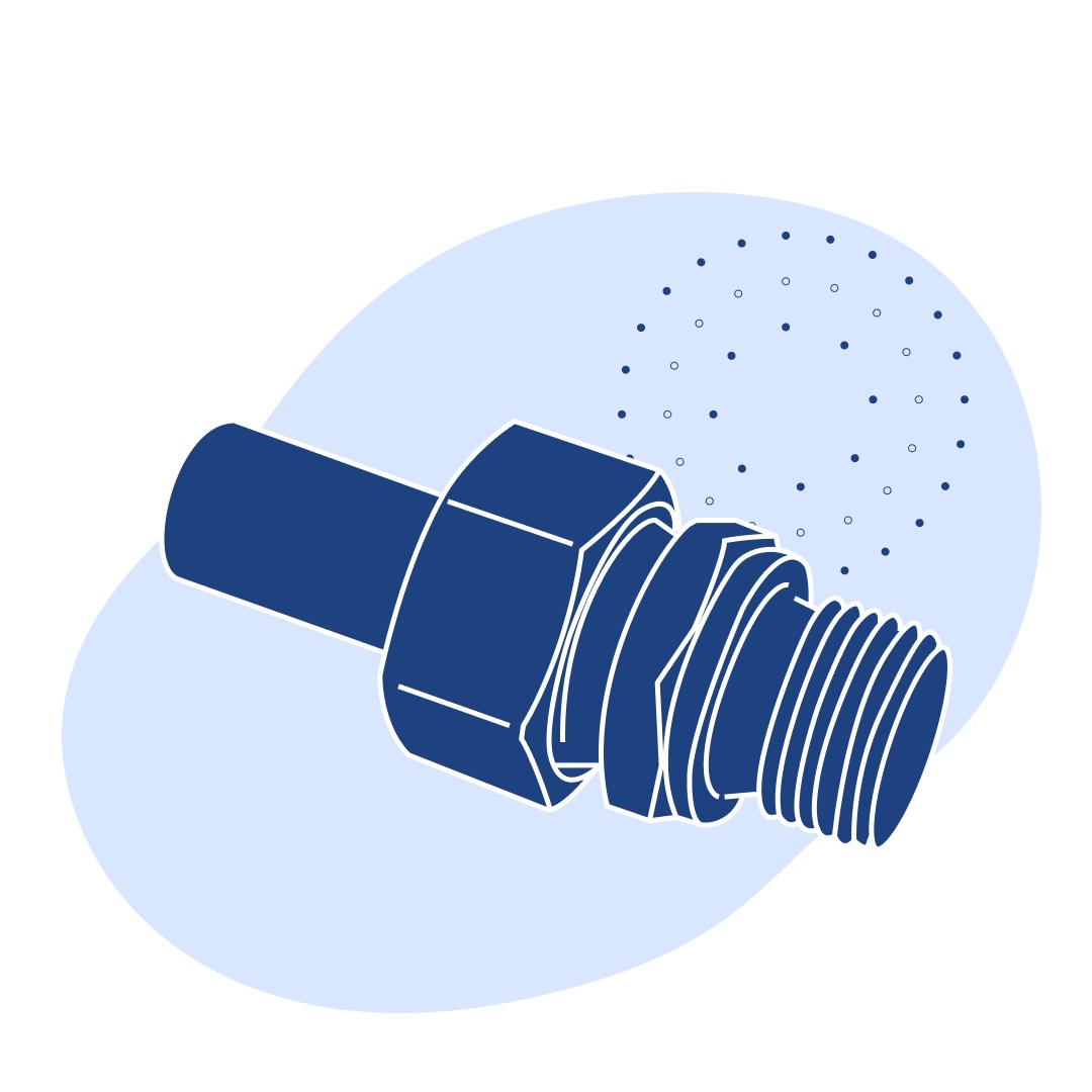 Штуцер ДУ 20 мм под сварку с гайкой 1Д